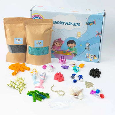 Mermaid Sensory Bin Play Set | Mermaid Dolls With Coloured Rice|  3- 7 Years