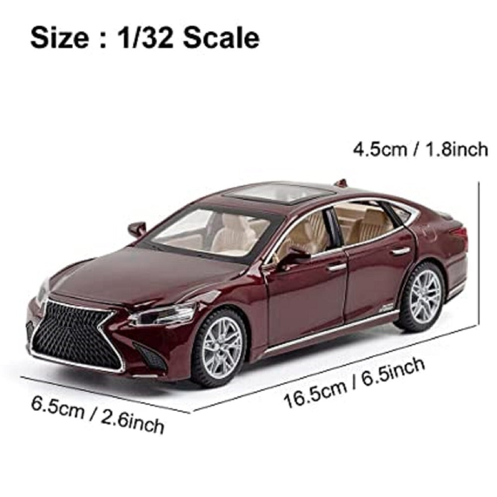 Resembling Lexus ls500 News Diecast Car | 1:32 Scale Model | Red
