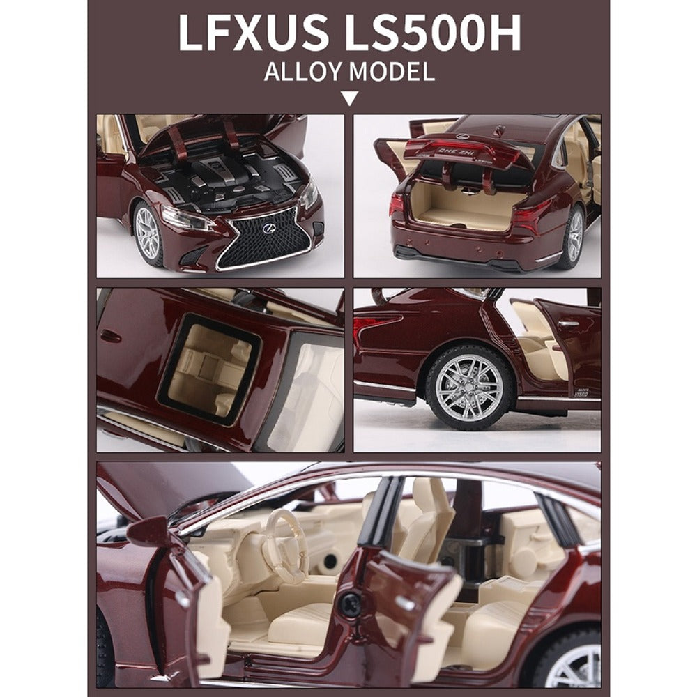 Resembling Lexus ls500 News Diecast Car | 1:32 Scale Model | Red