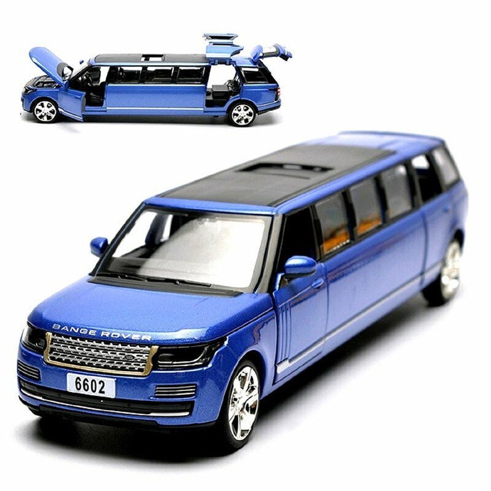 Resembling Long Range Rover - Long Size Diecast Car | 1:32 Scale Model | Blue