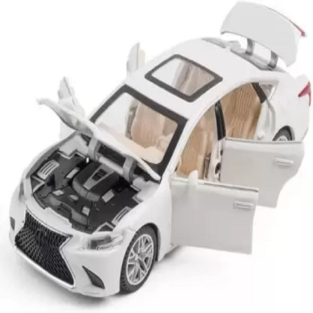 Resembling Lexus ls500 News Diecast Car | 1/32 Scale Model | White