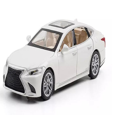 Resembling Lexus ls500 News Diecast Car | 1/32 Scale Model | White