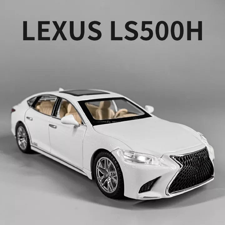 Resembling Lexus ls500 News Diecast Car | 1/32 Scale Model | White