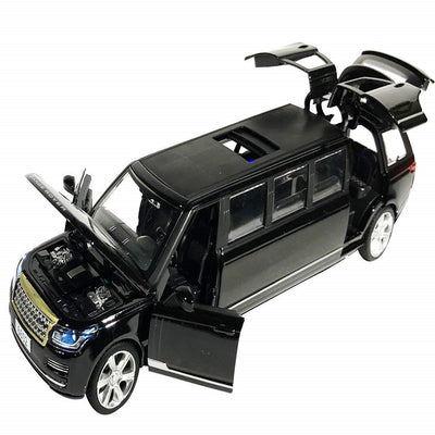 Resembling Long Range Rover - Long Size Diecast Car | 1:32 Scale Model | Black