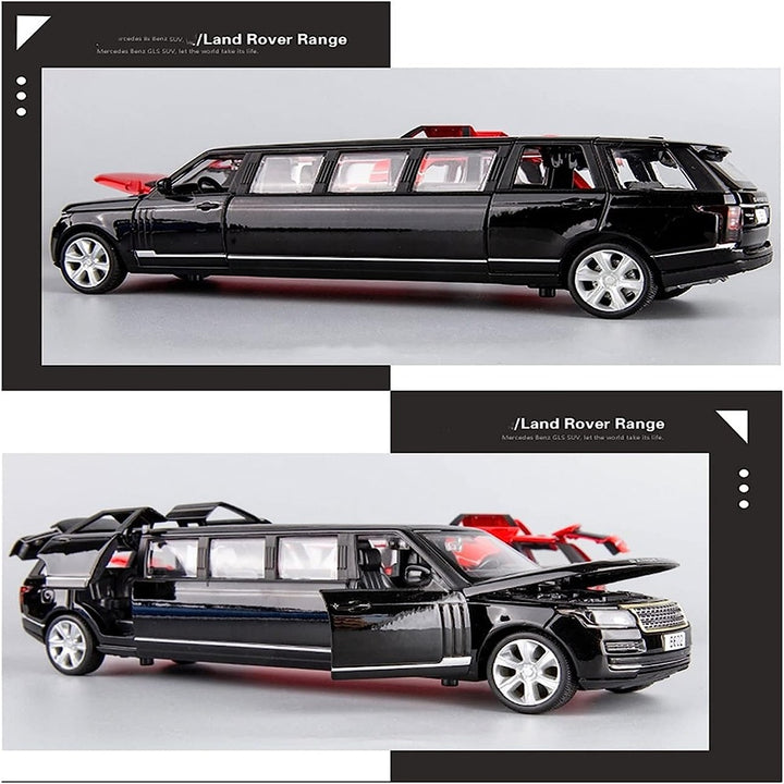 Resembling Long Range Rover - Long Size Diecast Car | 1:32 Scale Model | Black