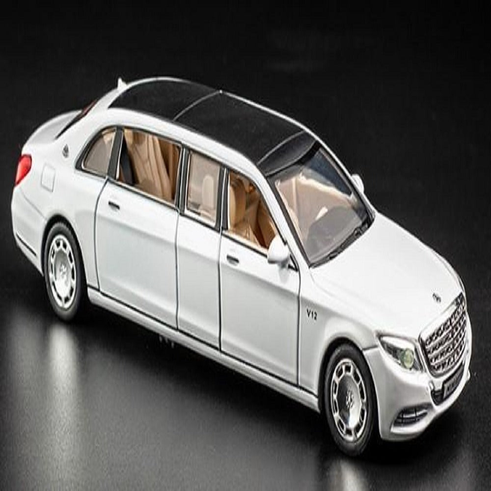 Resembling Mercedes S650 - 6 door Diecast Car | 1:32 Scale Model | White