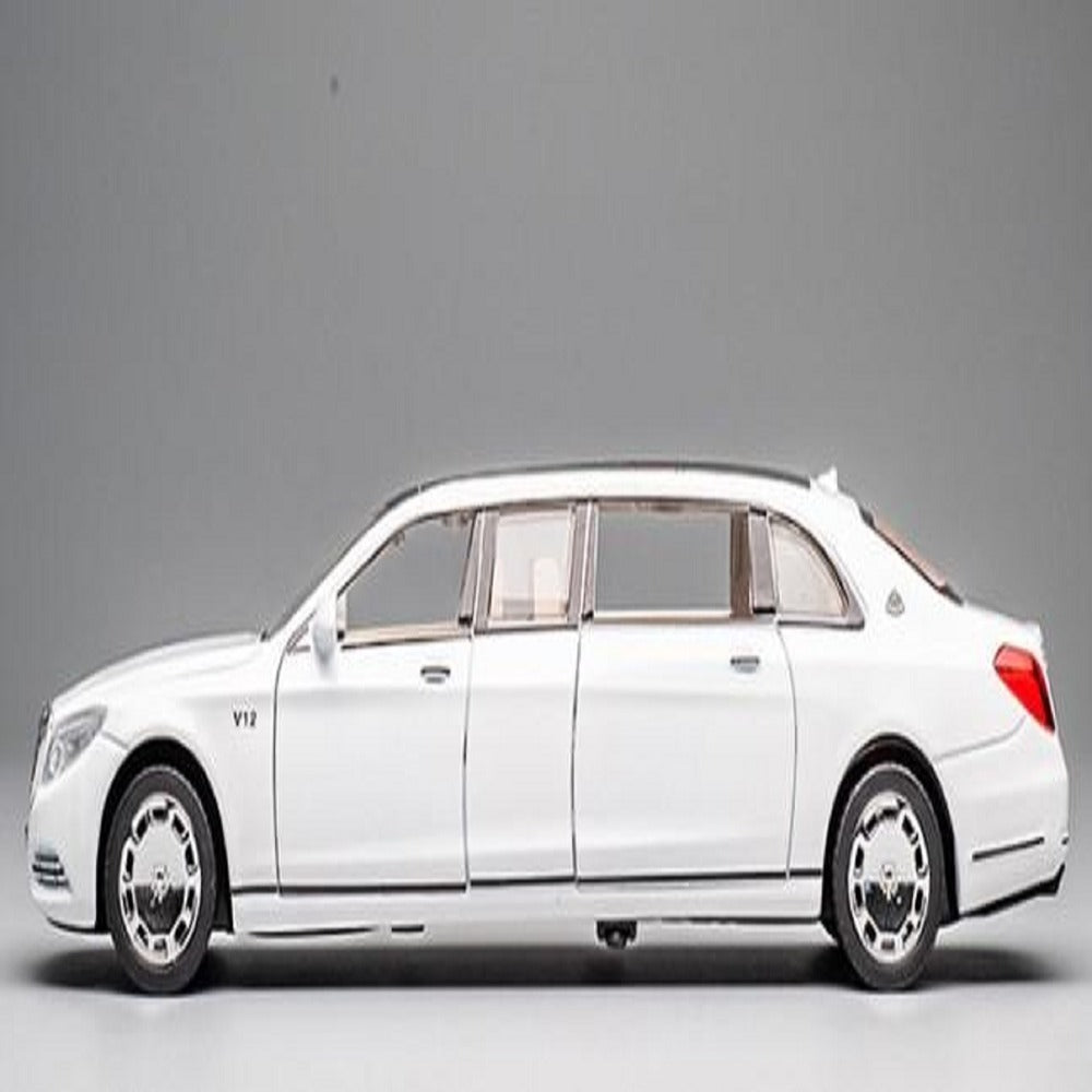 Resembling Mercedes S650 - 6 door Diecast Car | 1:32 Scale Model | White