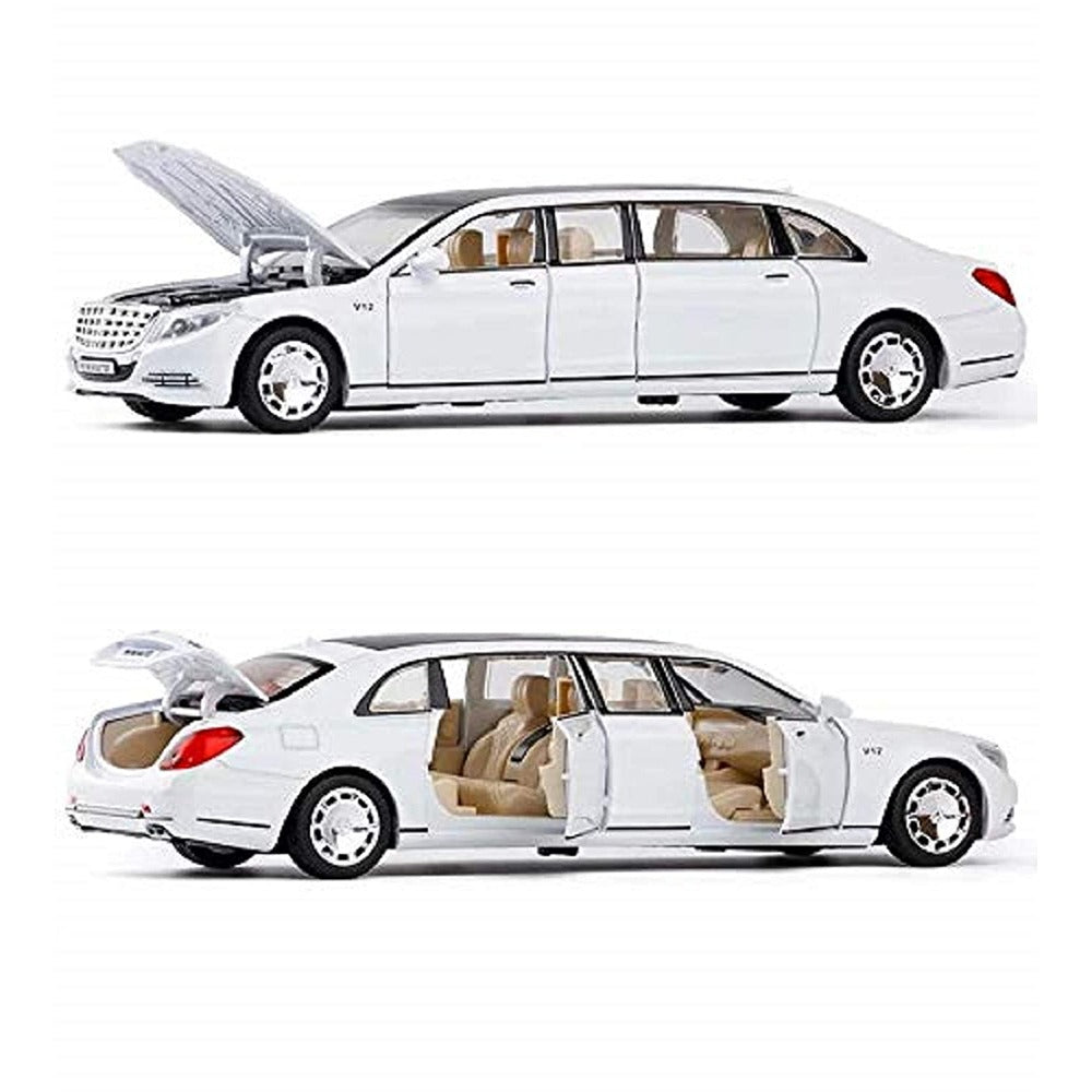 Resembling Mercedes S650 - 6 door Diecast Car | 1:32 Scale Model | White