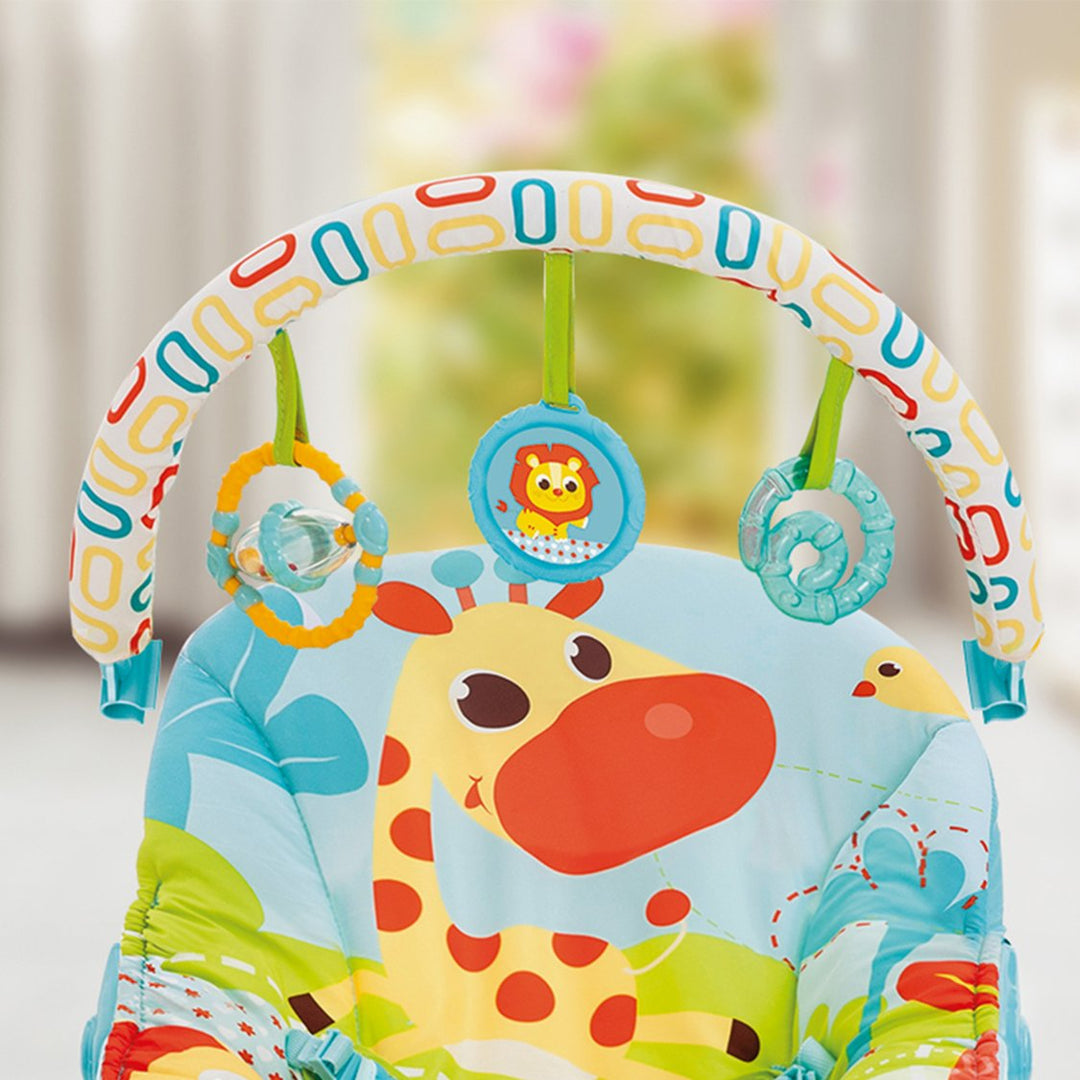 Mastela Music & Soothe Bouncer/Rocker Chair | 3 Position Setting, Melodies & Vibrations & Removable Toy Bar