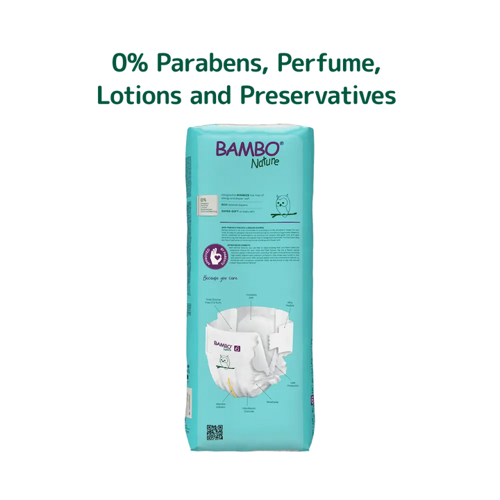 Bambo Nature (6-XXL) Diapers | 40 Diapers | 16+ Kg | 35+ lbs