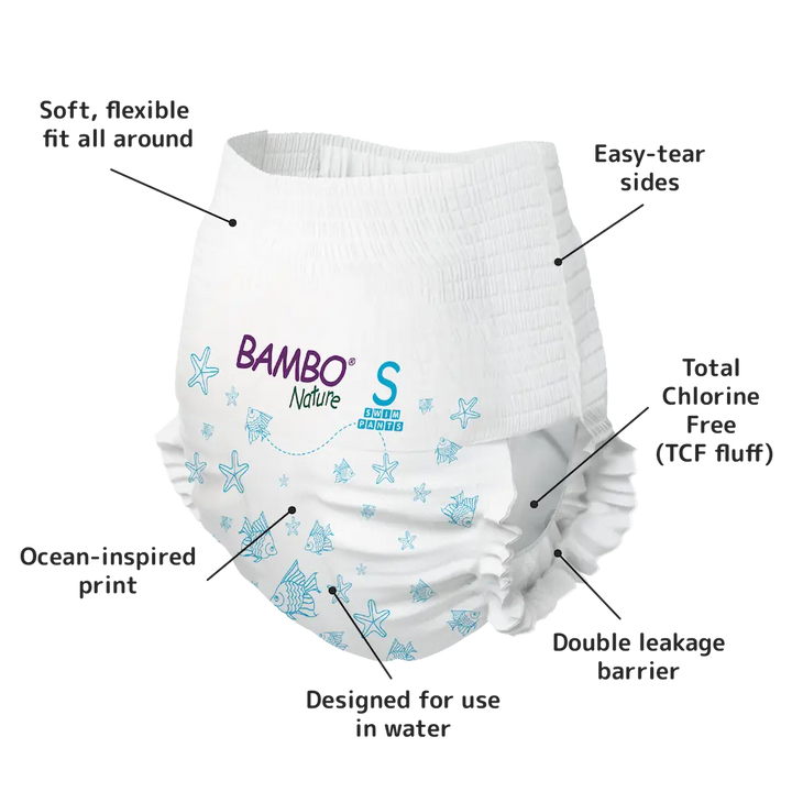 Bambo Nature (Small) Swim Pants | 12 Pants | 7-12 Kg | 15-26 lbs