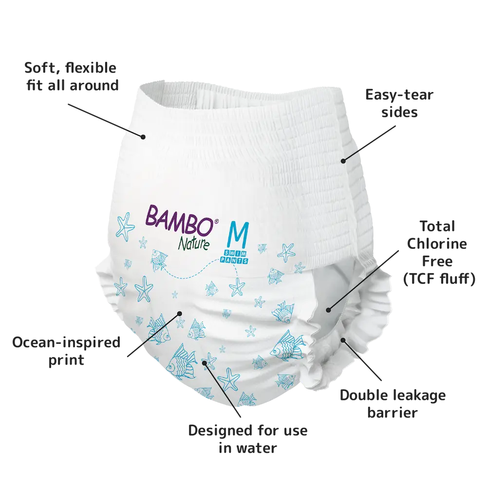 Bambo Nature (Medium) Swim Pants | 12 Pants | 12+ Kg | 26+ lbs