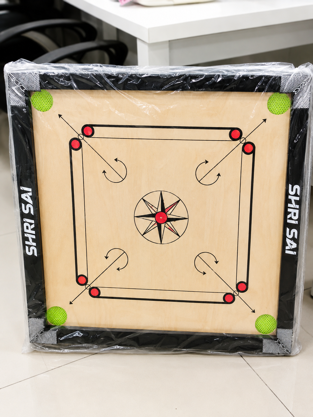 26 Inch Wooden Carrom Board | Smooth Playing Surface | Indoor Family Board Game