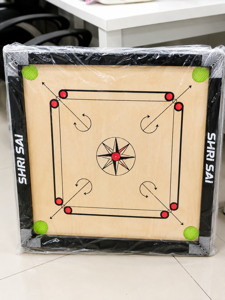 26 Inch Wooden Carrom Board | Smooth Playing Surface | Indoor Family Board Game