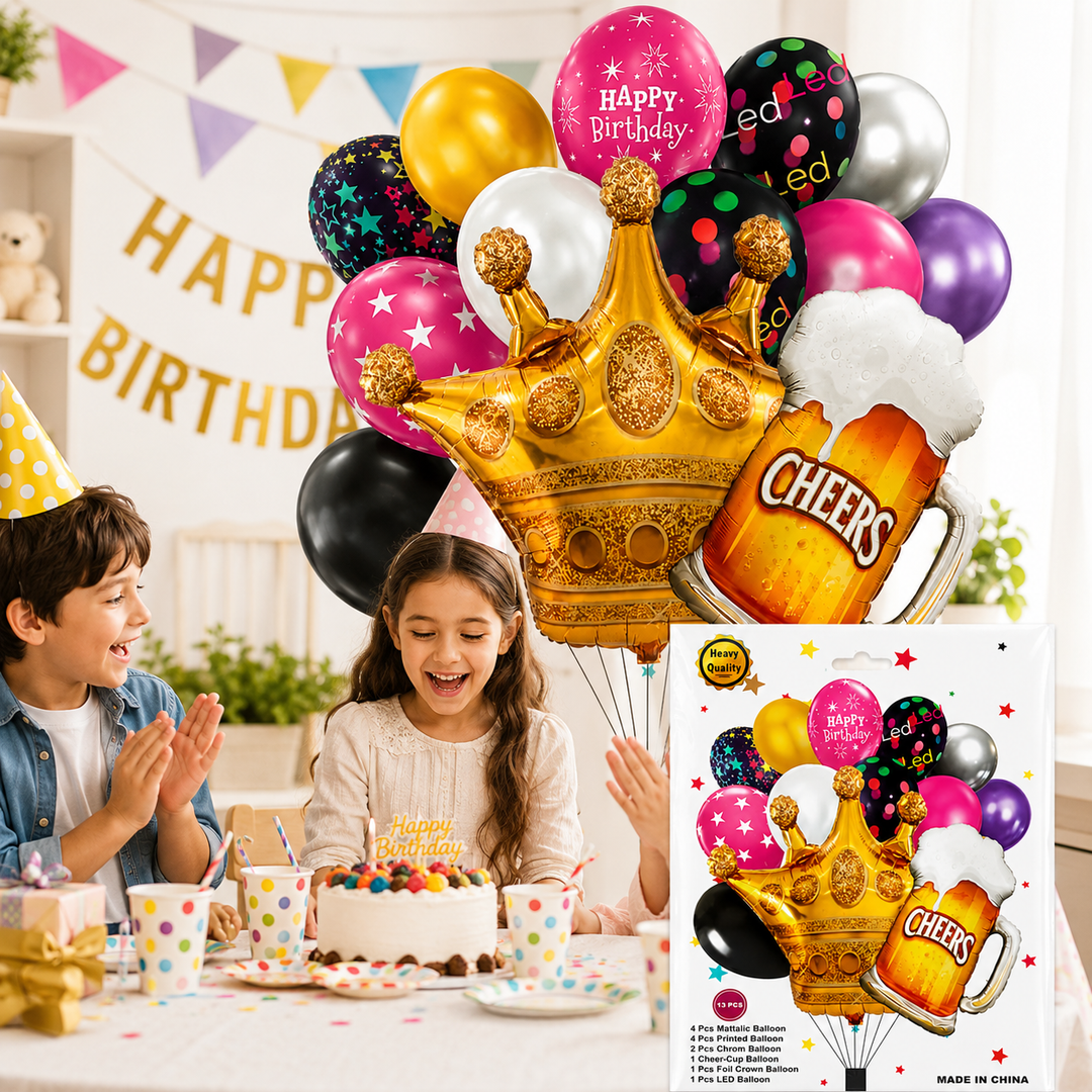 13 Pcs Decoration Foil Balloon Set