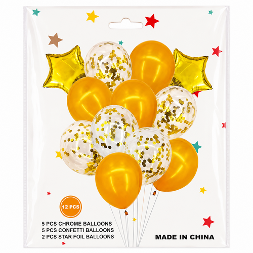 12 Pcs Decoration Foil Balloon Set