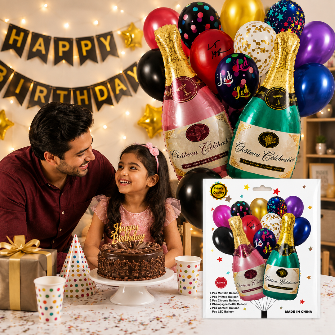 12 Pcs Decoration Foil Balloon Set