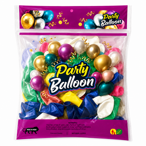 Metallic Balloons 50 Pieces | Party Decoration Balloons | Assorted Colors