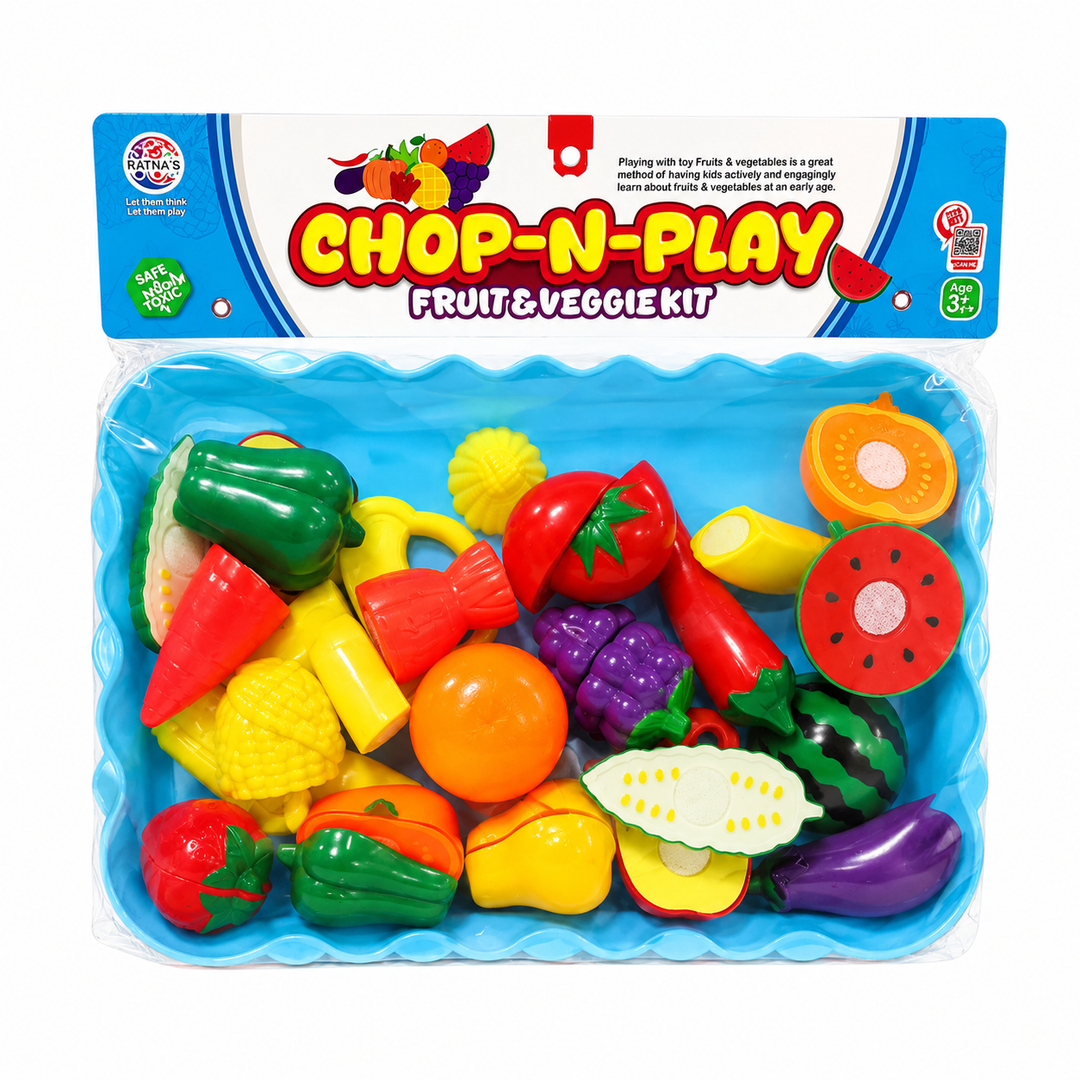 Ratna's Chop-N-Play Fruit & Veggie Kit | Pretend Play Toys for Kids