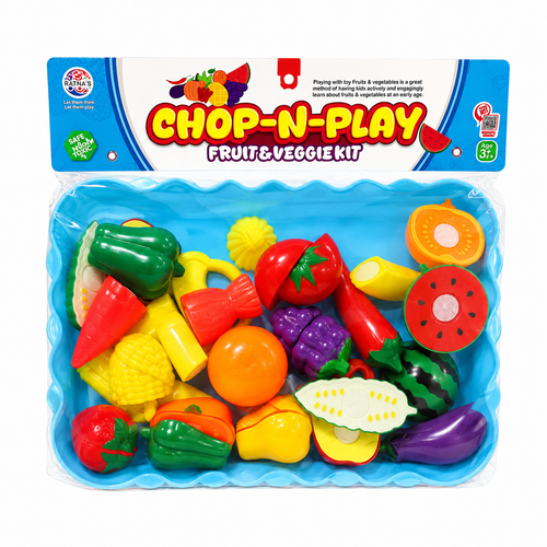 Ratna's Chop-N-Play Fruit & Veggie Kit | Pretend Play Toys for Kids