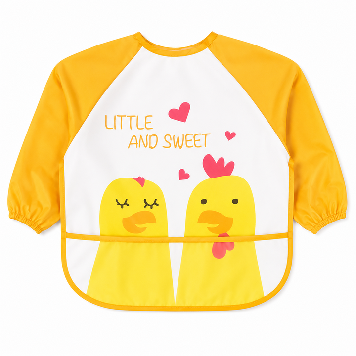 FunBlast Feeding Baby Bib with Sleeves | Food Catcher Pocket