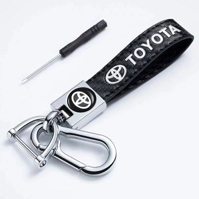 Toyota Leather Metallic Keyring HQ