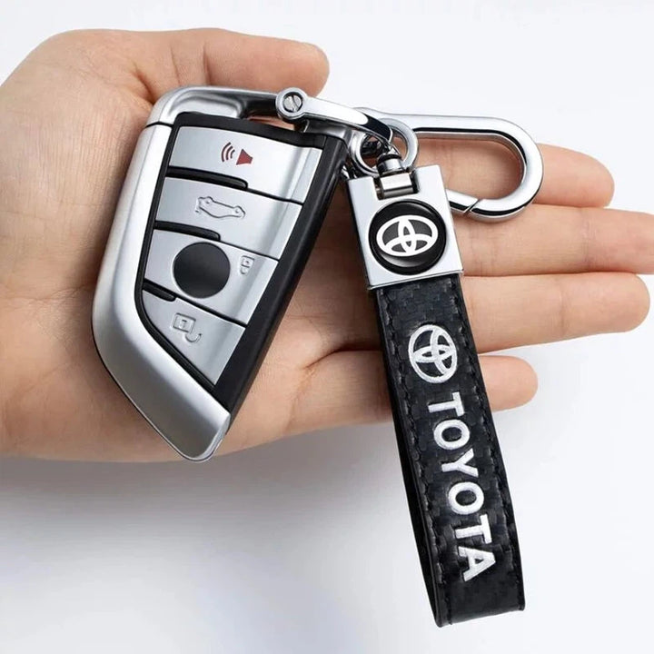 Toyota Leather Metallic Keyring HQ