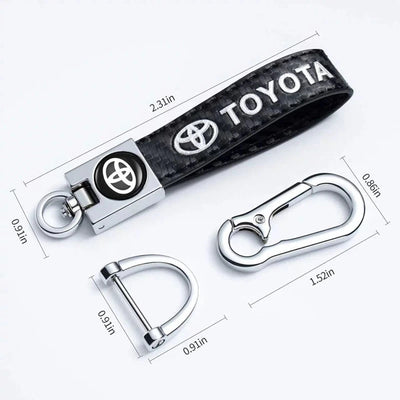 Toyota Leather Metallic Keyring HQ