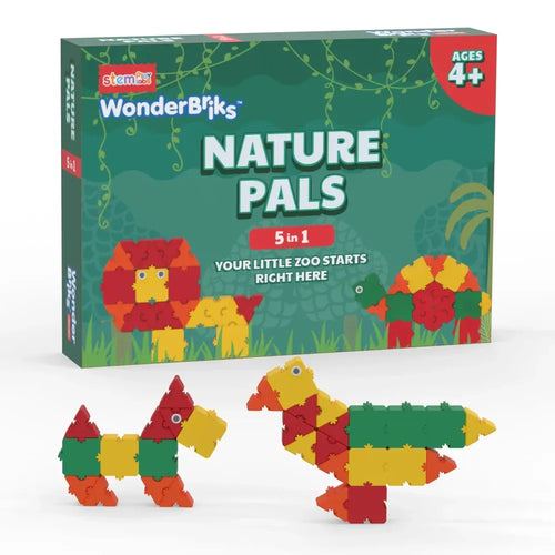 Stemplay Labs 5 In 1 Wonderbricks Building Kit | Nature Pals (4-6 Years)