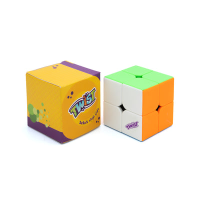 Twist 2x2 Speedcube | Stickerless Cube for Kids & Adults | Magic Speedy Stress Buster Brainstorming Puzzle (Multicolor)