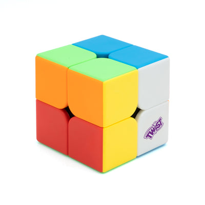 Twist 2x2 Speedcube | Stickerless Cube for Kids & Adults | Magic Speedy Stress Buster Brainstorming Puzzle (Multicolor)