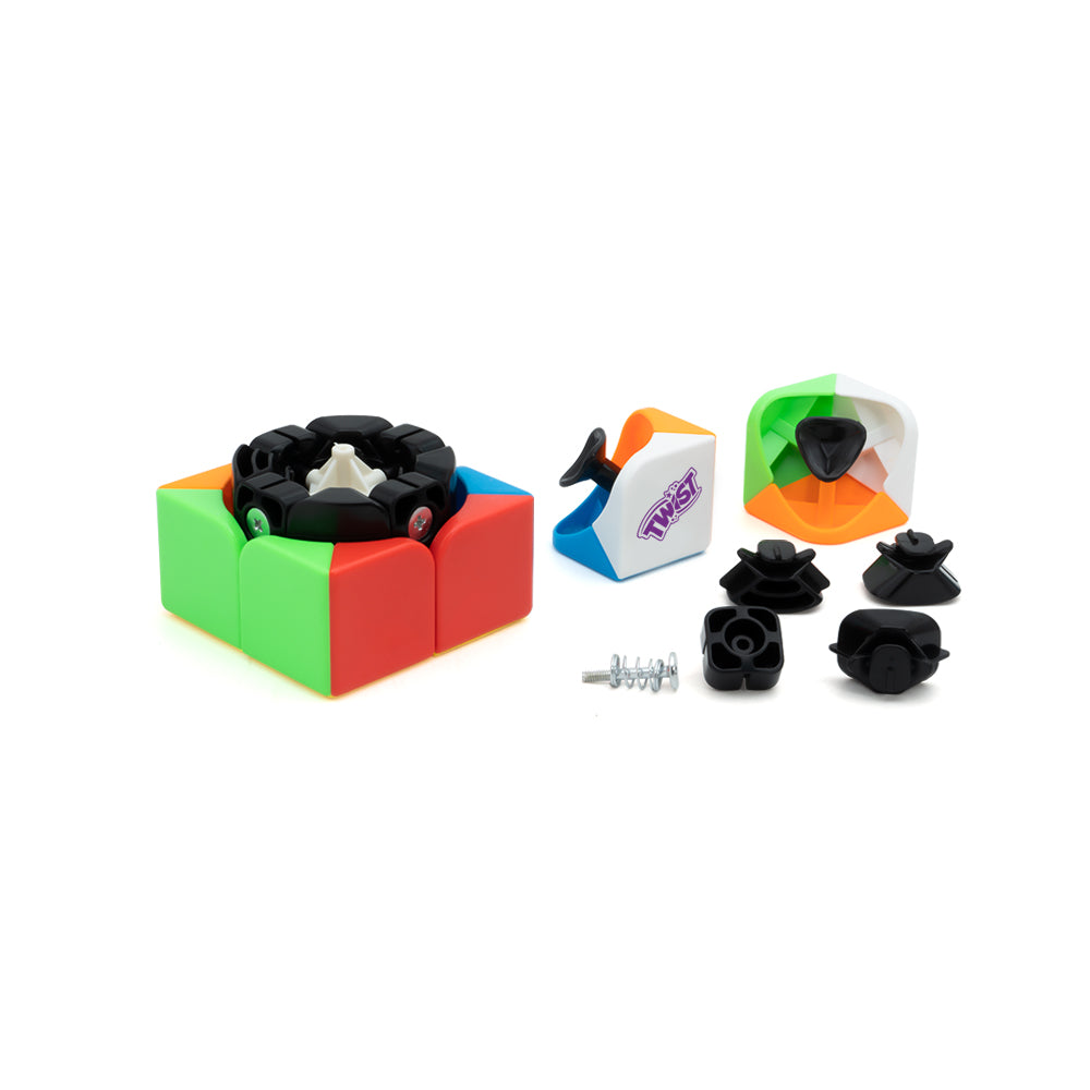 Twist 2x2 Speedcube | Stickerless Cube for Kids & Adults | Magic Speedy Stress Buster Brainstorming Puzzle (Multicolor)