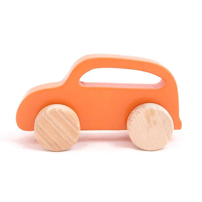 Combo - Wooden Push Toy Taxi, Pick-up Car, Van and Truck  (4 Pieces)