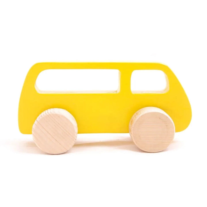 Combo - Wooden Push Toy Taxi, Pick-up Car, Van and Truck  (4 Pieces)