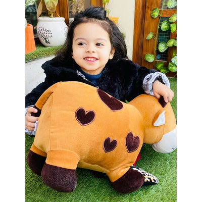 Cow Shaped Baby Pillow (Light Brown)