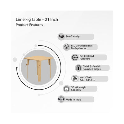 Lime Fig Table - 21"(Natural) | COD not Available