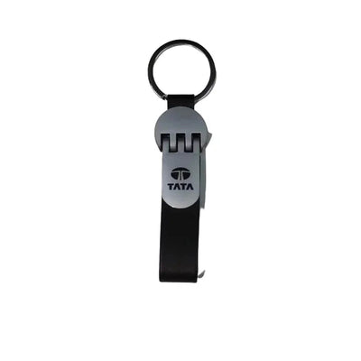 Tata Leather Metallic HQ Keyring