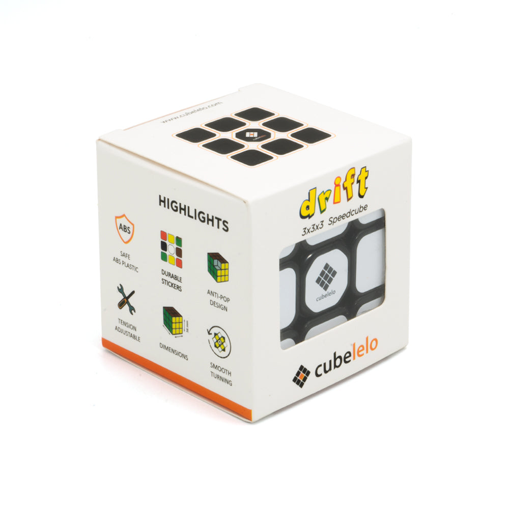 Drift 3x3 Black Speedcube | Beginner Cube for Kids & Adults | Magic Speedy Stress Buster Brainstorming Puzzle (Multicolor)