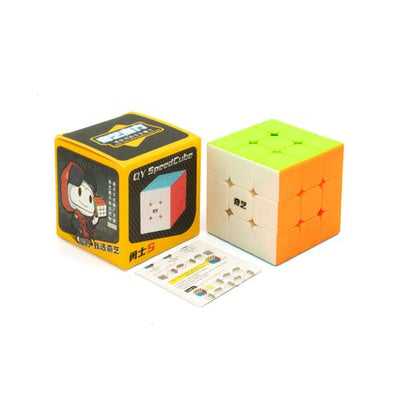 QiYi Warrior 3x3 Stickerless Speedcube Puzzle for Kids & Adults Magic Speedy Stress Buster Brainstorming Puzzle Cube (Multicolor)