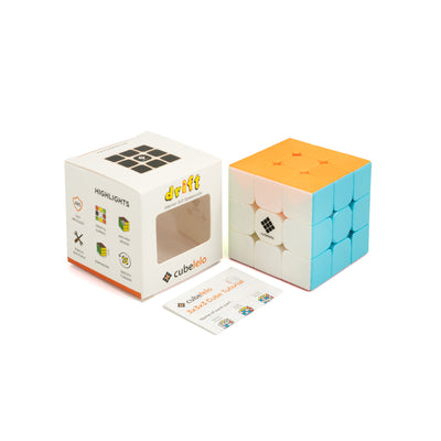 Drift Warrior 3x3 Stickerless Cube | Beginner Speedcube for Kids & Adults | Magic Speedy Stress Buster Brainstorming Puzzle (Multicolor)