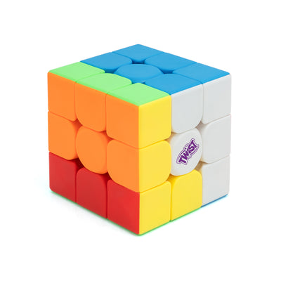 Twist 3x3 Speedcube | Stickerless Cube For Kids & Adults | Magic Speedy Stress Buster Brainstorming Puzzle (Multicolor)