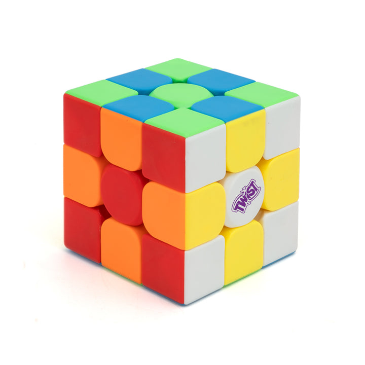 Twist 3x3 Speedcube | Stickerless Cube For Kids & Adults | Magic Speedy Stress Buster Brainstorming Puzzle (Multicolor)