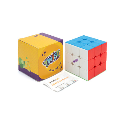 Twist 3x3 Speedcube | Stickerless Cube For Kids & Adults | Magic Speedy Stress Buster Brainstorming Puzzle (Multicolor)