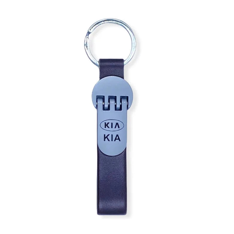 Kia Leather Metallic HQ Keyring