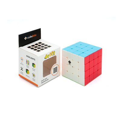 Drift 4x4 Stickerless Cube | Speed Cube for Kids & Adults | Magic Speedy Stress Buster Brainstorming Puzzle (Multicolor)