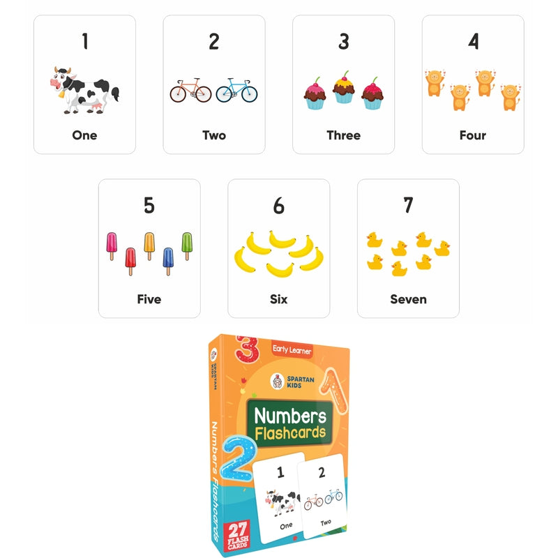 Numbers Flash Cards (27 Early Learning Flash Cards For Kids)