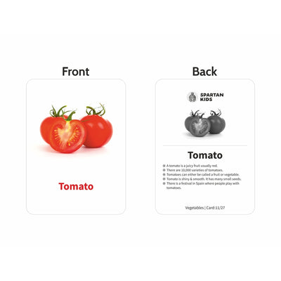 Vegetables Flash Cards (27 Early Learning Flash Cards For Kids)