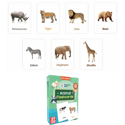 Animals Flash Cards (27 Early Learning Flash Cards For Kids)