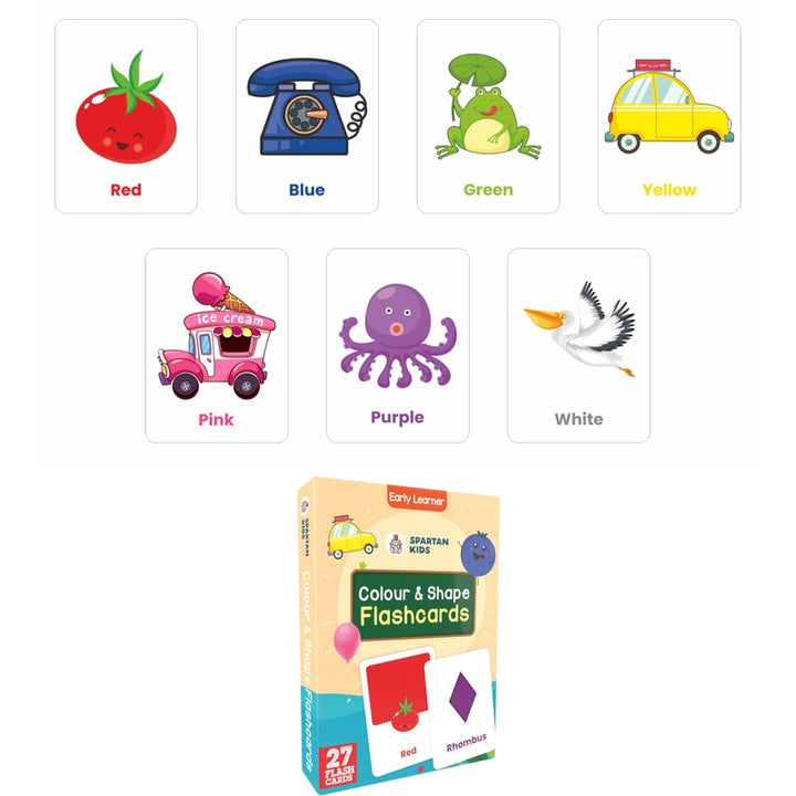 Colors and Shapes  Flash Cards (27 Early Learning Flash Cards For Kids)