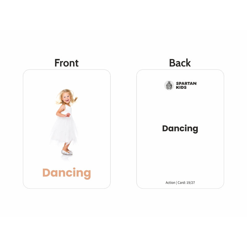 Action Flash Cards (27 Early Learning Flash Cards For Kids)